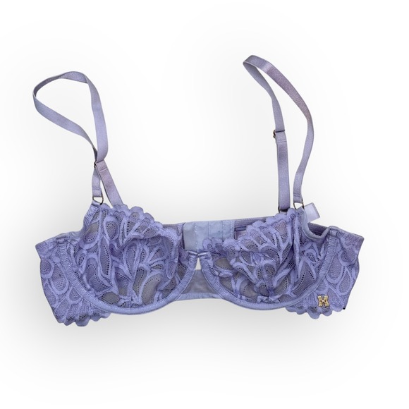 Savage X Fenty Light Purple Lace Bra Size 36C Unlined Underwire - Picture 1 of 4
